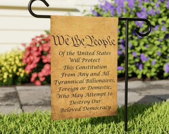 Constitution Garden Banner, Patriotic Outdoor Decor, We The People Flag, Political Home, Anti Trump Gift, Freedom Celebrations Pro Democracy