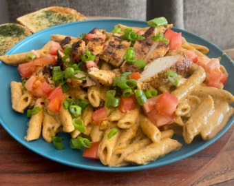 Cajun Chicken Pasta - Spice up Your Kitchen with This Flavorful Recipe Card!