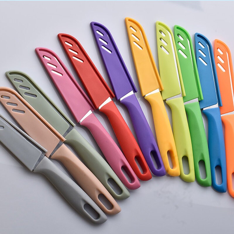 Cartoon Pink Fruit Knife Set: Stainless Steel Mini Peeling Cutlery