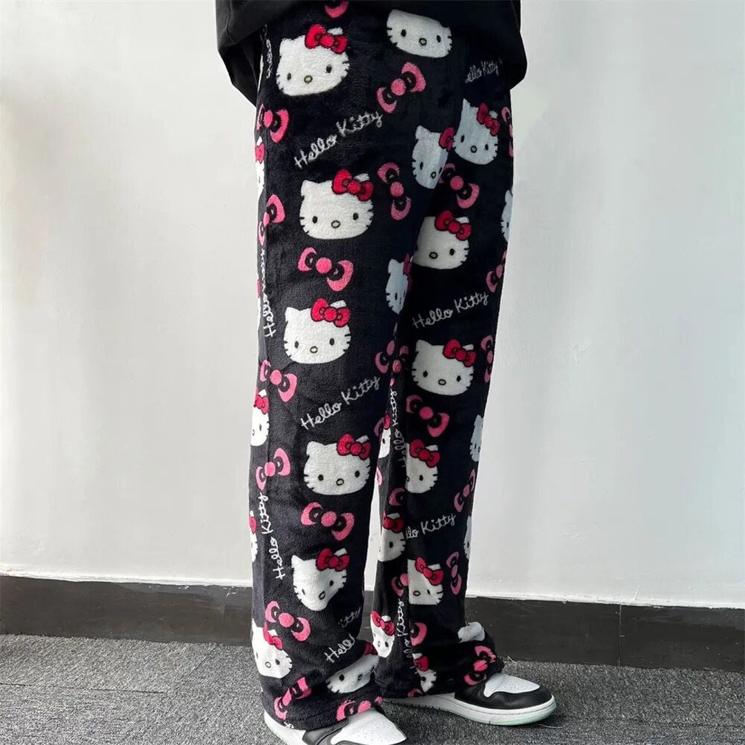 Cute Kawaii Hello Kitty Pajamas Matching Cute Halloween Pajamas Bottoms ...