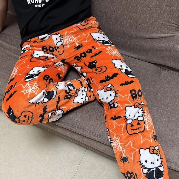 Hello Kittypajamas Pants Etsy