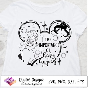 Importance of Body language, Mermaid Quotes Svg, Ursula svg, Sea Witch, Under the sea Svg, Mermaid Villain, Princess Villains Svg, Dxf, Png