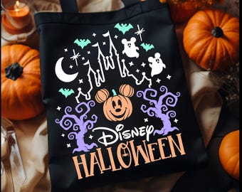Mickey Not So Scary Halloween Party SVG, Spooky castle, Trick or Treat on Main Street, Mouse Ghost, bats, mickey pumpkin Cut files, Dxf, Png
