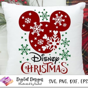 Christmas Mouse Ears, Christmas Trip, Magic Castle Svg, Christmas Vacation, Mickey Merry Christmas SVG, Mickey Snowflake, Mouse Snowflake