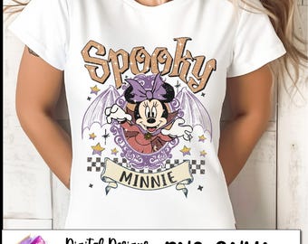 Spooky Minnie Halloween Sublimation, Minnie Coquette, Minnie Vampire, Retro Halloween, Magical, Spooky Season, Cute Unique Trendy Preppy Png
