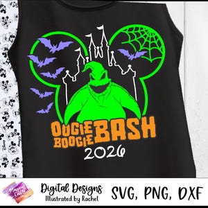 Oogie Boogie Bash 2026 SVG, Trick or Treat Main Street, Mouse Halloween Svg, Spooky Castle Svg, Haunted Castle Svg, Cut files Svg, Dxf, Png
