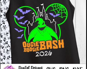 Oogie Boogie Bash 2026 SVG, Trick or Treat Main Street, Mouse Halloween Svg, Spooky Castle Svg, Haunted Castle Svg, Cut files Svg, Dxf, Png