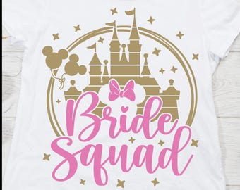 Bride Squad Frame SVG, Bride to Be SVG, Bride Squad, Magical Bride SVG, Bachelorette Trip, Girls Trip, Disneyland Bride trip, Bridal party