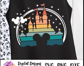 Castle cut file Svg, cinderella Castle Svg, Magical Castle Svg, Castle Silhouette Svg, Princess Castle Svg, Fairy, Retro castle, cut file