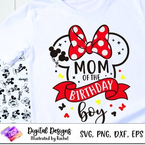 Mom of the Birthday Boy, Mickey Birthday Party, Mickey Birthday Matching Shirts, Family Birthday Shirts, Birthday Squad, Disneyland trip