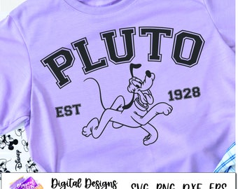 Pluto Est 1928 Svg, Pluto Varsity SVG, Family Trip Svg, Family Vacation 2024 Svg, Magical Kingdom Svg, Family Trip Shirt, Digital Download