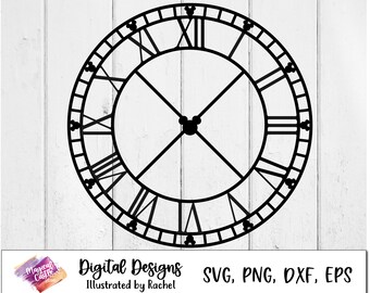 Mickey Farmhouse Clock svg, Mickey clock cut file, Mickey Clock laser cut file, farmhouse clock svg, Laser cut files