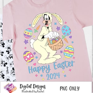 Goofy egg, Happy Easter PNG, Mickey Easter Png, Bunny Goofy Png, Easter Bunny Png, Easter egg, Magical Easter, 300 DPI, Digital Download