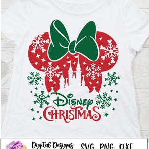 Minnie Christmas Mouse Ears Svg, Christmas Trip, Magic Castle Svg, Mouse Ears, Minnie Merry Christmas SVG, png, Snowflake, cricut cut file