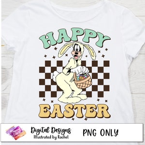 Goofy Happy Easter PNG, Retro Happy Easter Png, Bunny Goofy Png, Easter Bunny Png, Easter egg, Magical Easter, 300 DPI, Digital Download