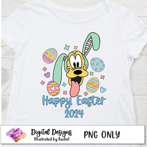 Happy Easter 2024 PNG, Pluto Easter Egg Png, Bunny dog Png, Easter Bunny Png, Easter egg, Magical Easter, 300 DPI, Digital Download