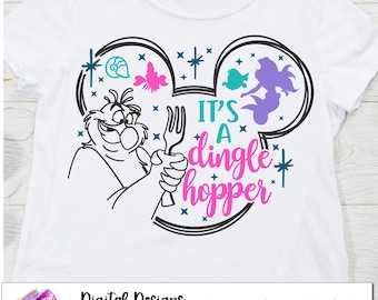 Dinglehopper Svg, Mermaid Svg, Mermaid Hair Svg, Magical Trip Svg, Dingle hopper Hair don't care SVG, Mouse ears, magic castle, Dxf, Png