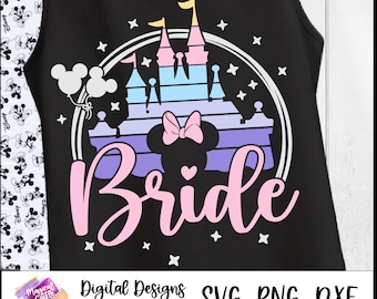Bride Mouse Frame SVG, Bride to Be SVG, Bride Squad, Magical Bride SVG, Bachelorette Trip, Girls Trip, Disneyland Bride trip, Bridal party