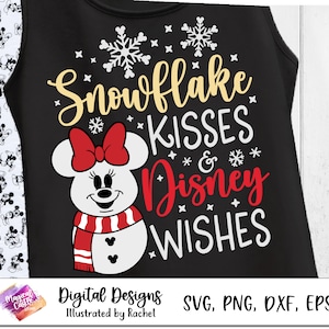 Snowflake Kisses Christmas Wishes SVG, Christmas Trip Svg, Magic Castle Svg, Castle Mouse Svg, Mouse Ears Svg, Merry Christmas SVG, Dxf, Png