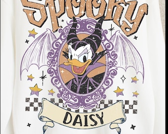 Spooky Daisy Halloween Sublimation, Daisy Coquette, Daisy Maleficent, Retro Halloween, Magical, Spooky Season, Cute Unique Trendy Preppy Png