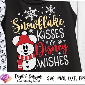 Snowflake Kisses Christmas Wishes SVG, Christmas Trip Svg, Magic Castle Svg, Castle Mouse Svg, Mouse Ears Svg, Merry Christmas SVG, Dxf, Png