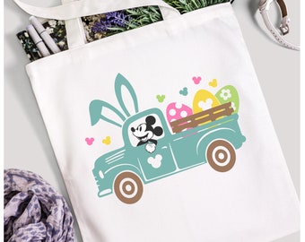 Mickey Happy Easter Egg Truck Clipart, PNG, Main Street Ostern SVG, Hase Maus Png, Osterhase Png, magisches Ostern, 300 DPI, digitaler Download