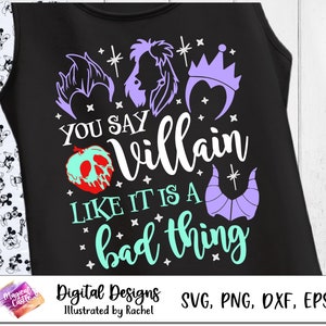 Du sagst Bösewicht wie es ist eine schlechte Sache, Chillin wie ein Bösewicht svg, Ursula, Evil Queen SVG, Giftapfel, Schurken svg, Mein Bösewicht Era Vektor