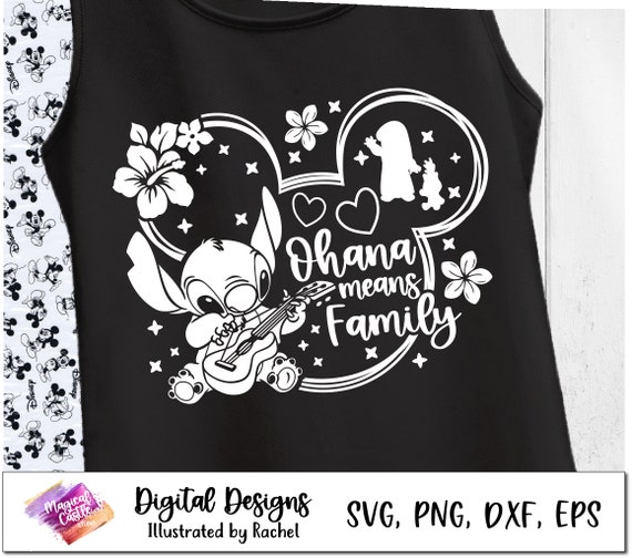 Ohana Means Family Svg, Stitch Svg, Main Street Svg, Mouse Ears