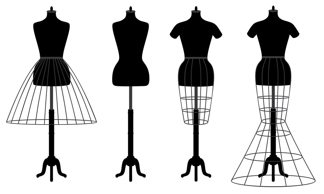 Female Mannequins SVG. Fashion Dress Forms Silhouette Decal. Etsy