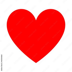 May include: A solid red heart shape.