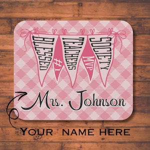Teacher Mouse Pad - Teacher Appreciation Gift - Blessed Teachers Society - Cute Teacher Gift for Desk - Personalized Teacher Decor
