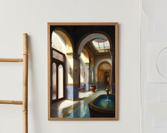 Moroccan Interior Art Print: Colorful Home Decor (Digital Download)