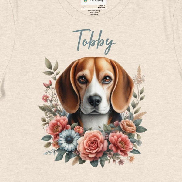 Camiseta para mujer de cara de beagle