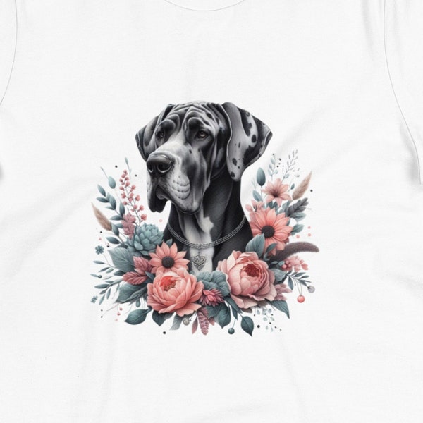 Camiseta de mujer de perro gran danés negro