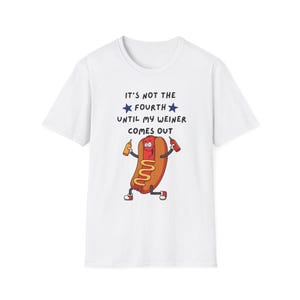 Humoristisch Fourth of July-T-shirt, grappig BBQ-shirt, feestkleding, uniseks softstyle-T-shirt, zomertop, kookkleding, [...]