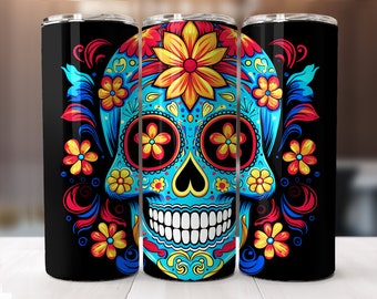 Day of the Dead Skull Floral High Resolution Graphic
