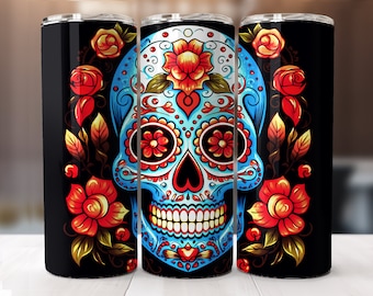 Day of the Dead Skull Floral High Res Graphic