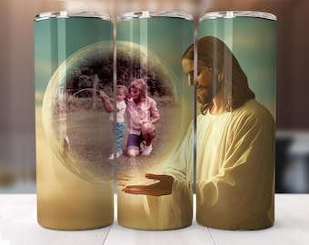 Jesus Holding a glowing Sphere – High-Resolution Graphic