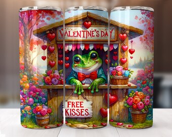 Free Frog Kisses Valentine's Day High Definition Graphic