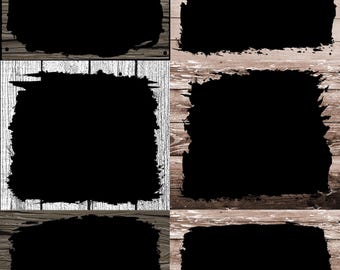 Wood Rough Edge Border