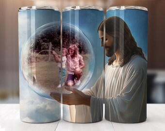 Jesus Holding a Crystal Sphere – High-Resolution PNG