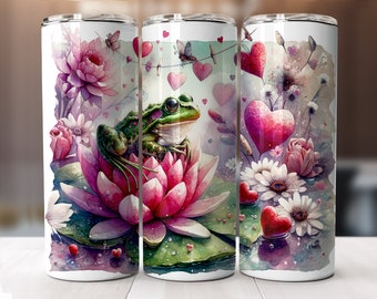 Water Lily Frog Valentine's Day High Definition Graphic