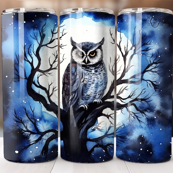 Owl in a Gothic Forest 22oz High Resolution Graphic