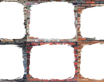 Brick Rough Edge Border