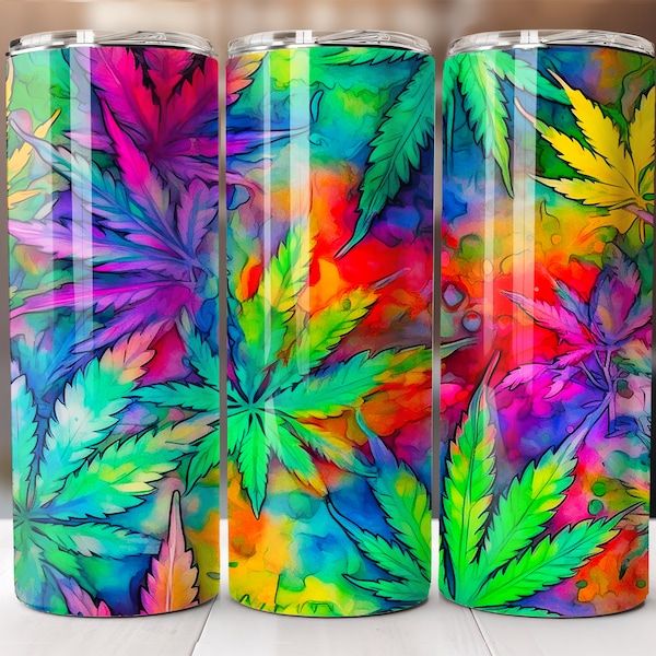 Seamless Psychedelic Marijuana Leaf Design High Resolution Graphic