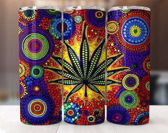 Marijuana Leaf Dot Design Graphic 5