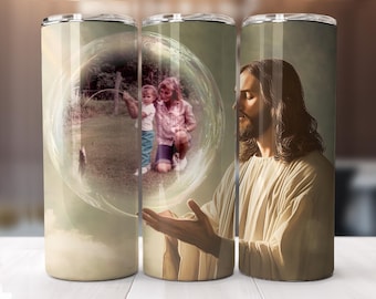 Jesus Holding a Crystal Sphere – High-Resolution Transparent PNG for Custom Projects