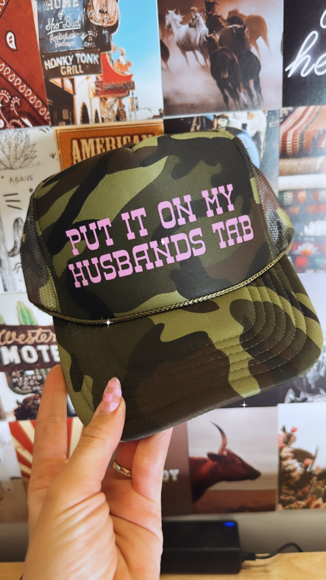Put It on My Husbands Tab Trucker Hat - Etsy