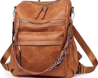Leather Women's Bag Pack