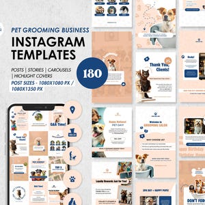 Haustierpflege Instagram Vorlagen, Hundefriseur Business, Haustier Geschäft, Hund Instagram, Hundefriseur Instagram Highlights, Instagram Karussell